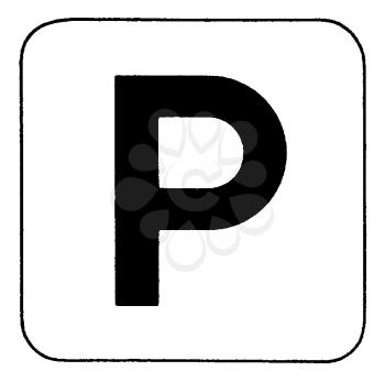 Royalty Free Clipart Image of a Parking Sign