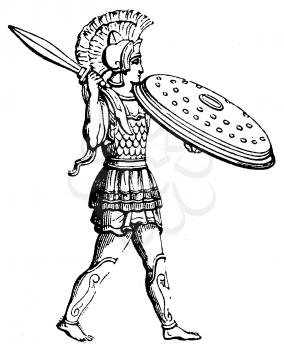 Royalty Free Clipart Image of a soldier 