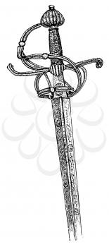 Royalty Free Clipart Image of a Sword