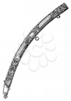 Royalty Free Clipart Image of a Sword Scabbard