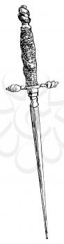 Royalty Free Clipart Image of a Dagger