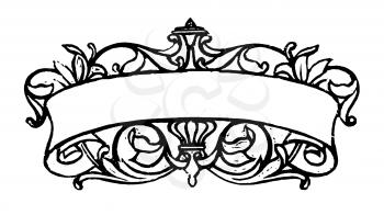 Royalty Free Clipart Image of a Decorative Banner