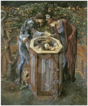 Royalty Free Clipart Image of The Baleful Head by Edward Burne-Jones