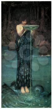 Royalty Free Clipart Image of Circe Invidiosa by John William Waterhouse