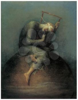 Royalty Free Clipart Image of Hope by George Frederic Watts
