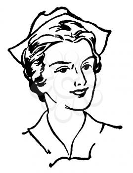 Royalty Free Clipart Image of a Woman Nurse