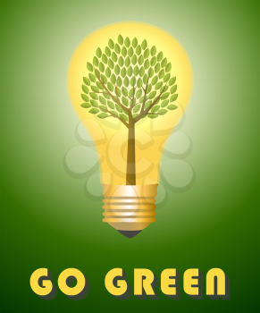 Go green concept. Vector illustration.