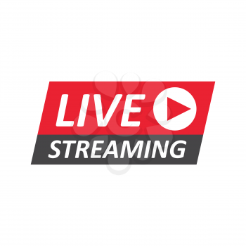 Live Stream sign, emblem, logo. Vector Illustration