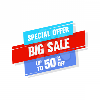 Sale banner template design. Special offer concept. Colourful style