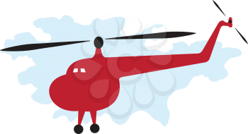 Symbolic Illustration of helicopter in the sky