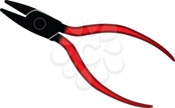 Illustration of a flat pliers on a white background