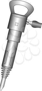 Illustration of a jackhammer on a white background