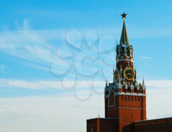 Classic Moscow tower on Red square city background hd