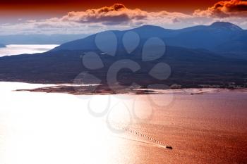 Sunset Norway islands landscape background hd