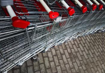 Diagonal supermarket cart background hd