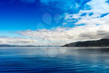 Norway islands in ocean landscape background hd