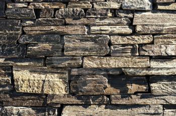 Horizontal medieval brick laying texture background hd