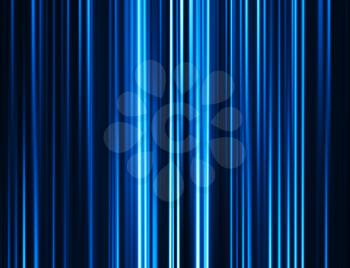 Horizontal blue curtain abstract background