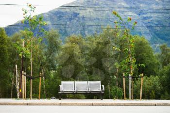 Norway city bus bench transport background hd