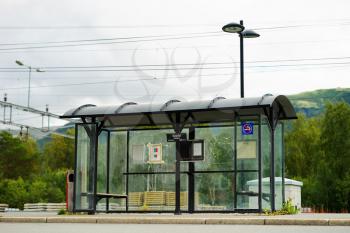 Norway city bus stop transport background hd