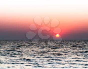 Horizontal vivid burning sunset blur abstraction background backdrop