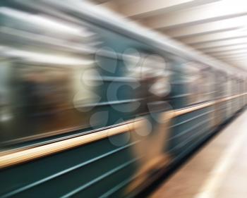 Diagonal motion blur metro train background hd