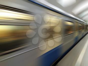 Diagonal motion blur metro train background hd