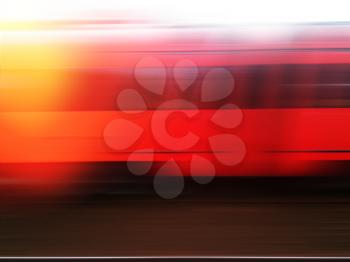 Rushing red train motion blur background hd