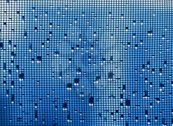 Water drops on window net background