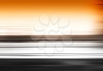 Horizontal black motion blur with orange sky background hd