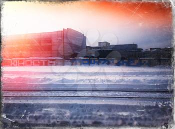 Chernobyl vintage train station background hd