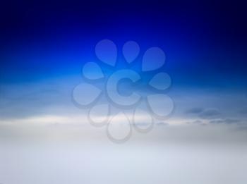 Blue sky with foggy empty winter landscape background hd