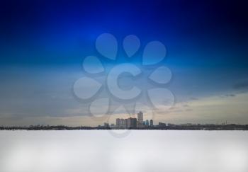 Strogino district Moscow citytscape background high def
