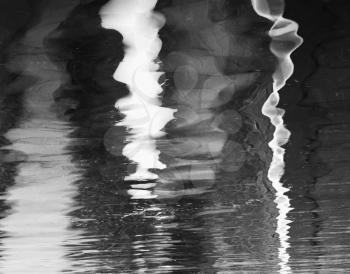 Dramatic water reflections background