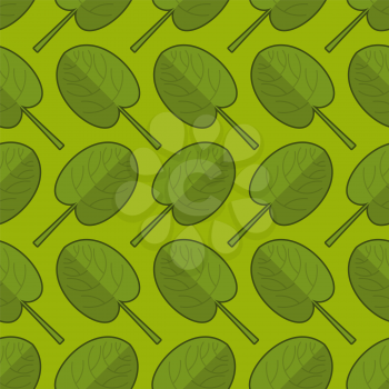 Spinach seamless pattern. Fresh green ornament. Green lettuce texture. Dietary vegetarian food background