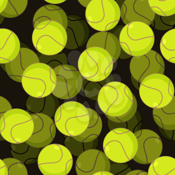 Tennis ball 3d seamless pattern. Sports accessory ornament. Tennis volume background. Texture for sports game with ball
