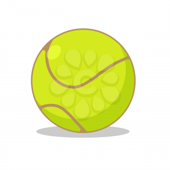 Tennis ball isolated. Sports accessories for tennis. Scope for sports game
