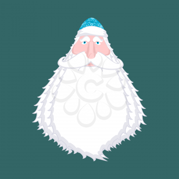 Ded Moroz- Russian Santa Claus. Santa of Russia -father Frost. Christmas old man in blue cap. New Year fairy tale character. Xmas template
