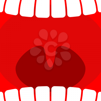 Open mouth. Teeth and throat background. larynx
