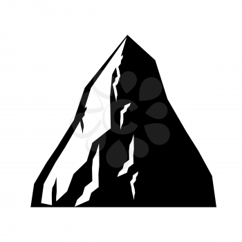 Rock Coal mining icon. Mountain of coal isolated. Vector illustration.
