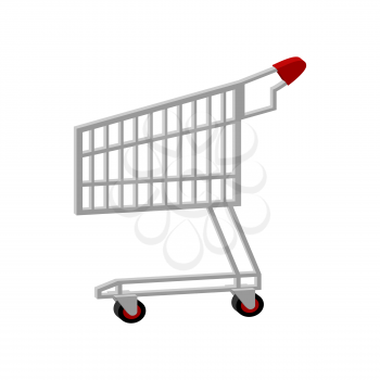 shopping cart isolated. Supermarket trolley sign icon. Vector illustration
