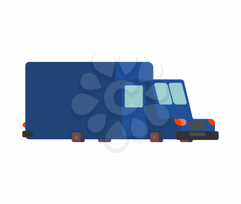 post car cartoon style. mail delivery car vector illustration