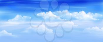Clouds in a Blue Sky. Digital Painting, Illustration of a white stratus clouds under a blue sky.
