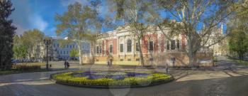 Odessa, Ukraine - 02.05.2019. Spring in Odessa. Panoramic view of Primorsky boulevard