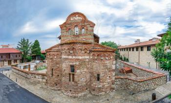 Nessebar, Bulgaria – 07.11.2019.  Church of St Stephen in the old town of Nessebar, Bulgaria, on a cloudy summer morning