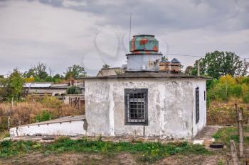 Pobugskoe, Ukraine 09.14.2019. Camouflaged military bunker in the Strategic Missile Forces Museum in Ukraine