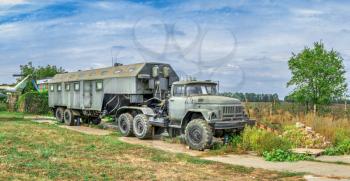 Pobugskoe, Ukraine 09.14.2019. Old military equipment in the Soviet Strategic Nuclear Forces Museum, Ukraine, on a sunny day