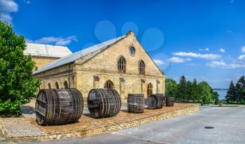 Vesele, Ukraine 07.24.2020. Prince Trubetskoy winery castle in  Kherson region, Ukraine, on a sunny summer day