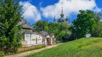 Kyiv, Ukraine 07.11.2020. Church of St. Nicholas of Myra near the Kiev Detinets, Ukraine, on a sunny summer day