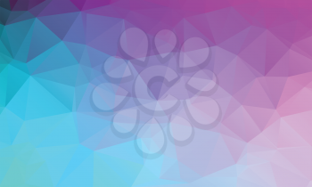 Abstract natural polygonal background. Smooth spring colors blue to purple. Vector illustration